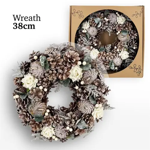 Kranz Xmas weiss eisig D30cm