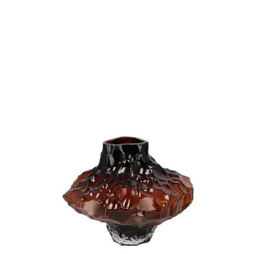 Glas Vase Filou braun D19cm H16cm