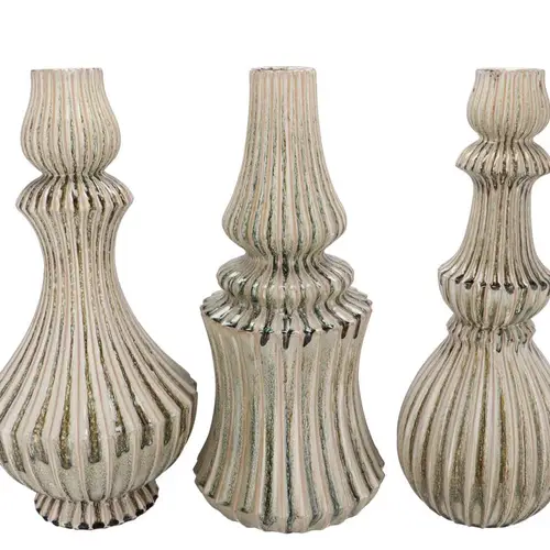 Keramik Vase Mika mix grau 20x39cm