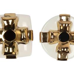 Deko Vase Geschenk weiss 23x35cm