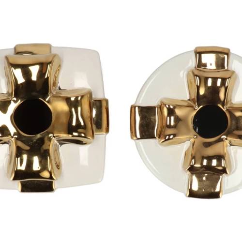 Deko Vase Geschenk weiss 23x35cm