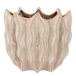 Keramik Übertopf Juna Oval creme 30x20x28cm