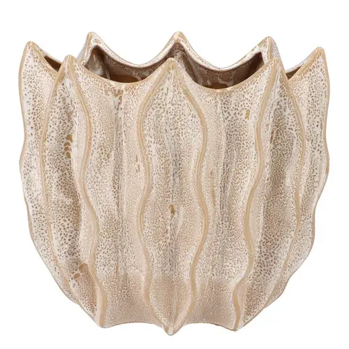 Keramik Übertopf Juna Oval creme 30x20x28cm