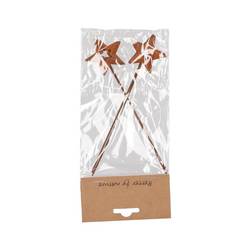 Rusty Stern Offen auf Stab Metall 05x17cm x4