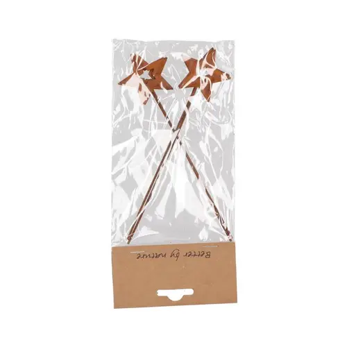 Rusty Stern Offen auf Stab Metall 05x17cm x4