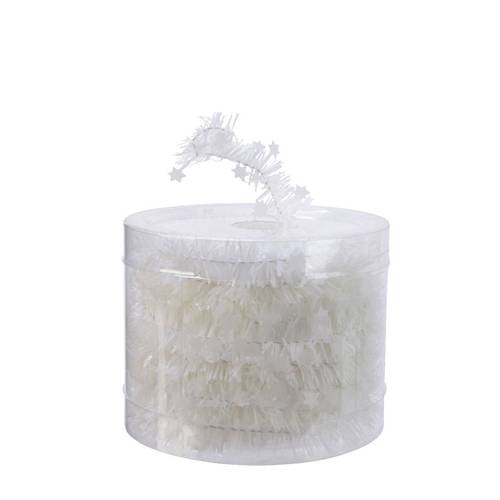 Girlande Lametta weiss D03cm L07m