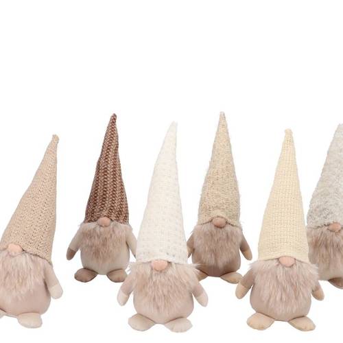 Plüsch Gnome mix creme 10x32cm