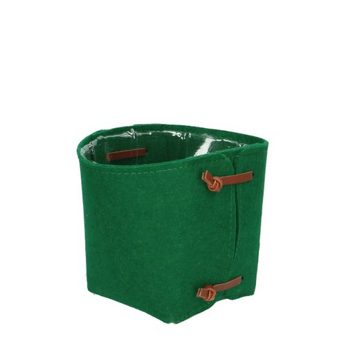 Übertopfdeckel Filz grün D16cm H14.5cm