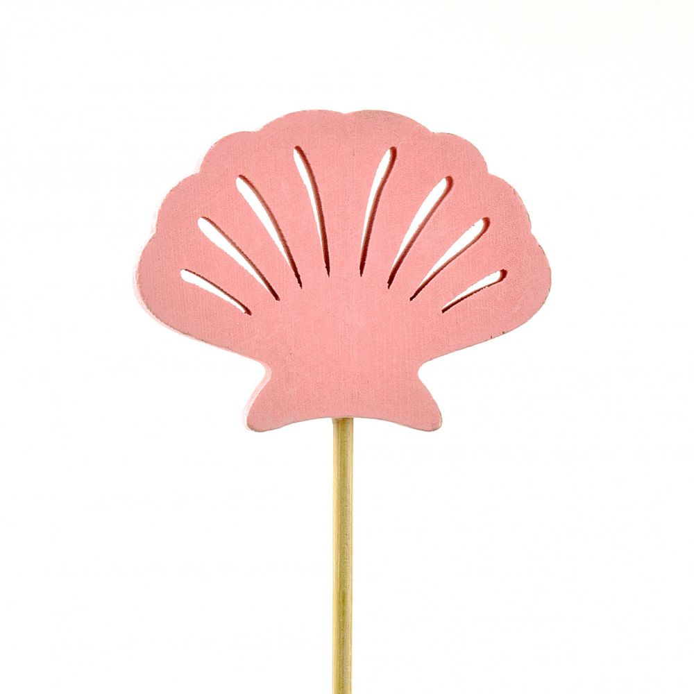 Muschel/Stab rosa 8cm l20cm