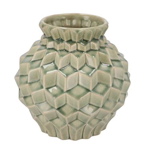 Keramik Vase Gia Structure grün 23x23x23cm