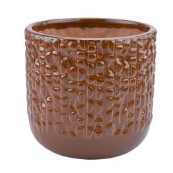 Keramik Übertopf Isa braun D19.5cm H18cm