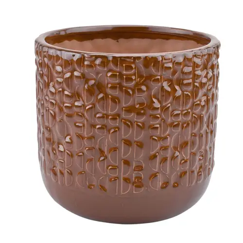 Keramik Übertopf Isa braun D19.5cm H18cm