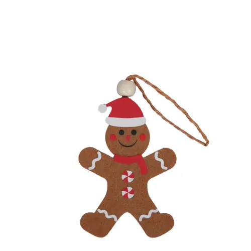 Hänger Lebkuchenmann braun D08cm