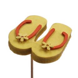 Strandschuh auf Stab gelb D08cm H50cm