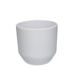 Keramik Übertopf Knick weiss D13cm H12cm
