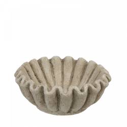 Keramik Schale Shell grau D15cm H06cm