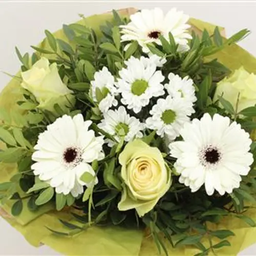 Strauß weiss Craft Muttertag 40cm 10Stie