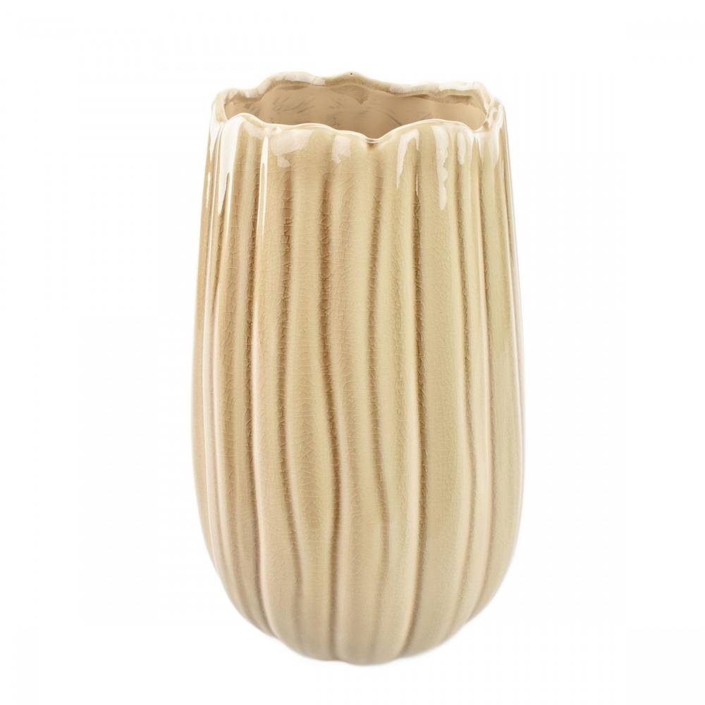 Keramik Vase Bulb creme D16cm H27.5cm