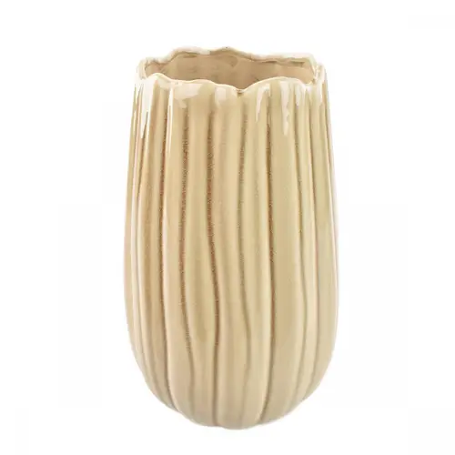 Keramik Vase Bulb creme D16cm H27.5cm