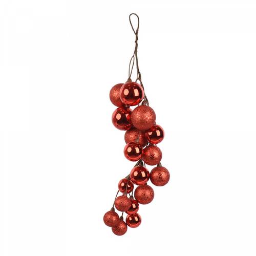 Hänger Kügeln rot L45cm