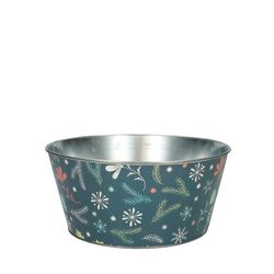 Zink Jay blau D22cm H10cm