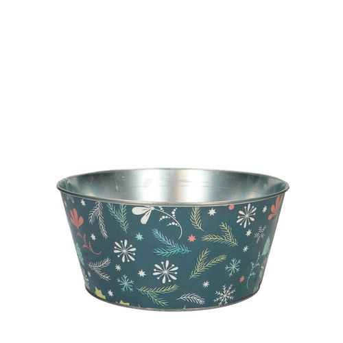 Zink Jay blau D22cm H10cm