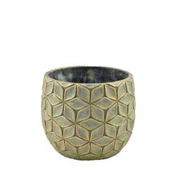 Keramik Übertopf Jax gold D15.5cm H12cm