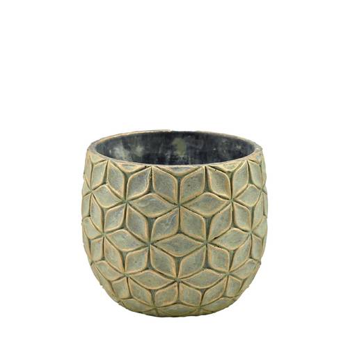 Keramik Übertopf Jax gold D15.5cm H12cm