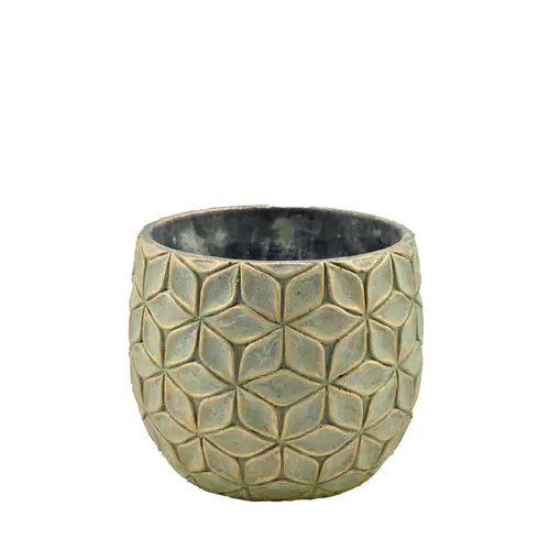 Keramik Übertopf Jax gold D15.5cm H12cm