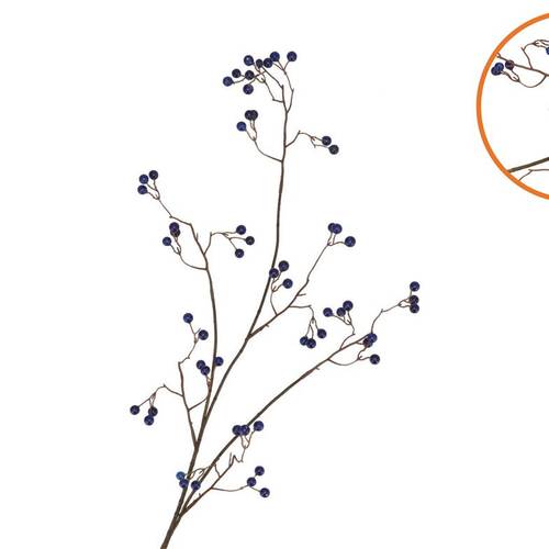 Seiden Beere verzweigt blau L93cm