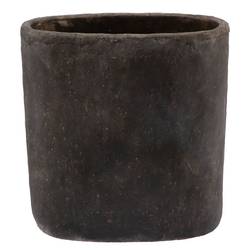 Keramik Übertopf Iron Stone grau 28x16x29cm