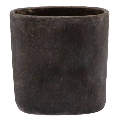 Keramik Übertopf Iron Stone grau 28x16x29cm