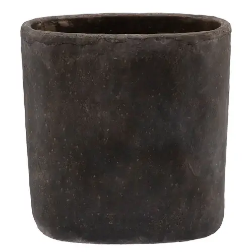 Keramik Übertopf Iron Stone grau 28x16x29cm