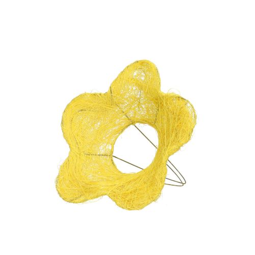 Strausshalter Sisal Blume gelb D15cm