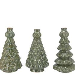 Keramik Vase Baum grün 13x13x21cm