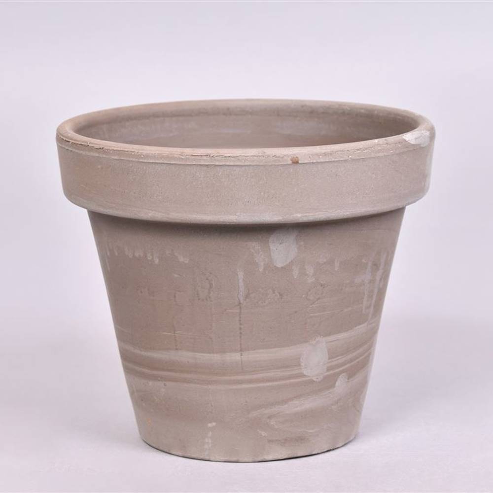 Keramik Übertopf terra choco grau D14cm H12cm