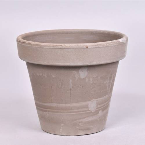 Keramik Übertopf terra choco grau D14cm H12cm