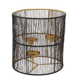 Teelichthalter Ariana 3 schwarz/gold 