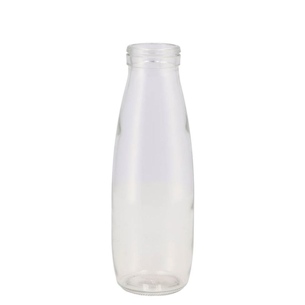 Glas Flasche Milchflasche D07cm H21cm