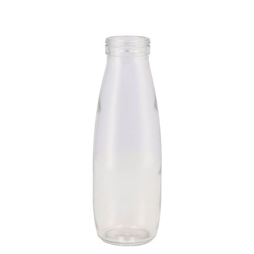 Glas Flasche Milchflasche D07cm H21cm