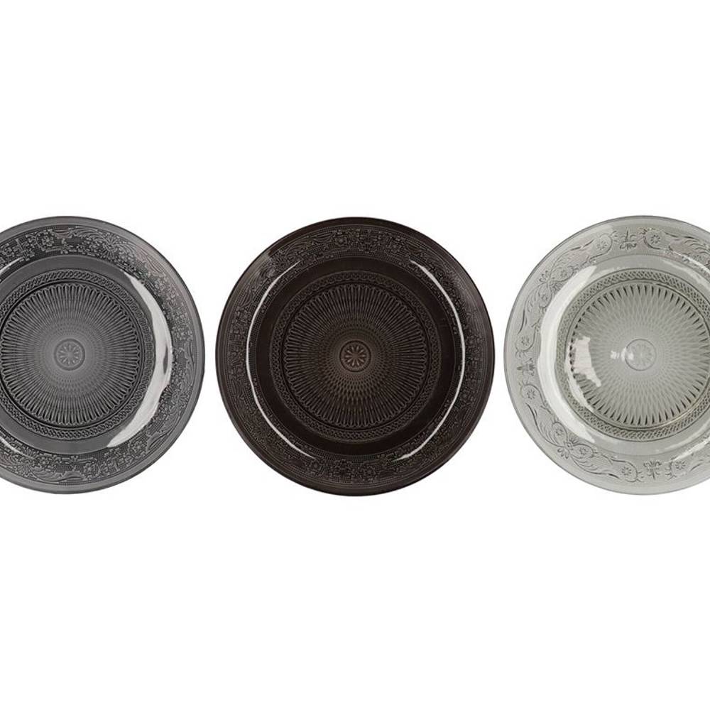 Glas Teller Dayah grau mix D20cm H02cm