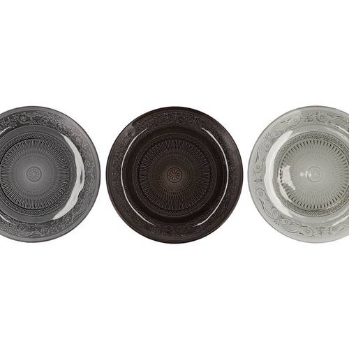 Glas Teller Dayah grau mix D20cm H02cm