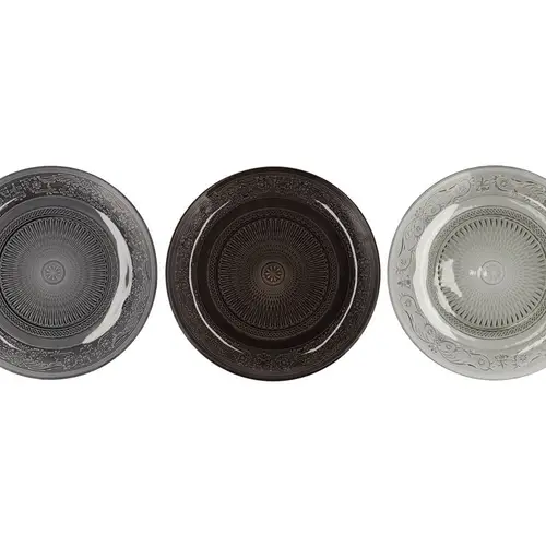 Glas Teller Dayah grau mix D20cm H02cm