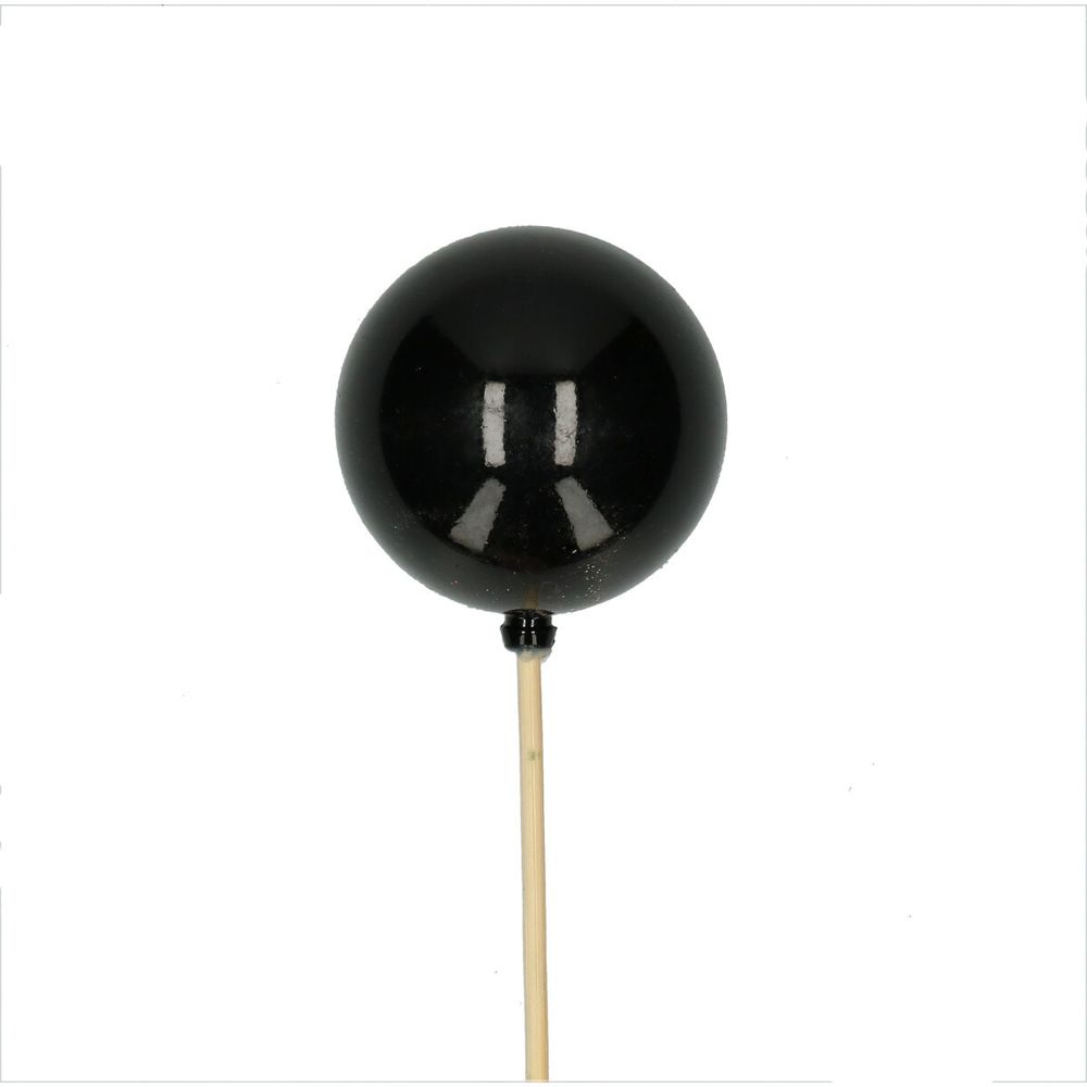 Kugel auf Stab schwarz D06cm H50cm