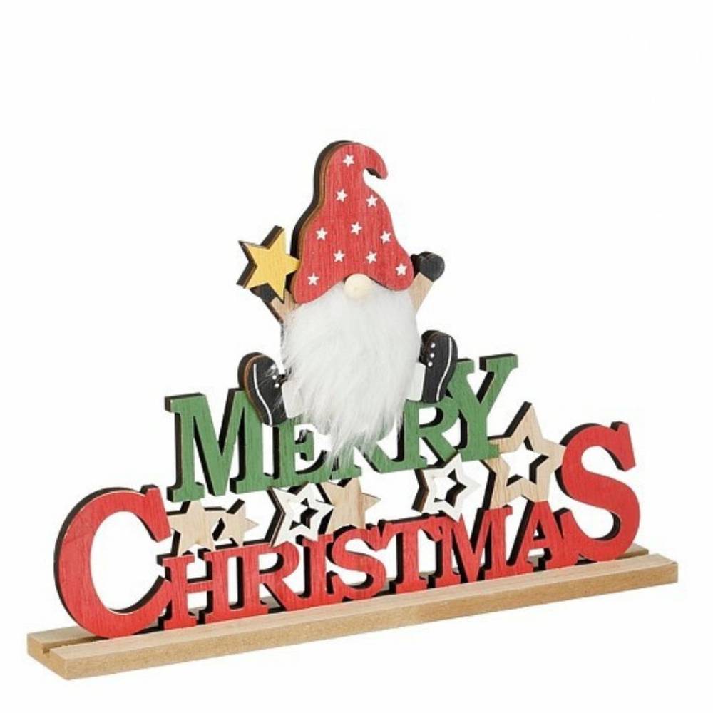 Deko Merry Christmas 28x04x21cm