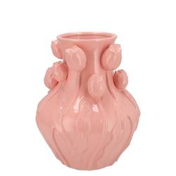Keramik Vase Mara Tulpe rosa 24x24x27cm