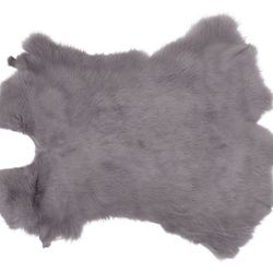 Pelz Fell Deko grau L47cm B36cm