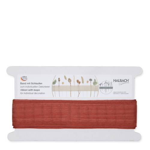 Band Woven mit Schlaufen rosa 43mm 6m