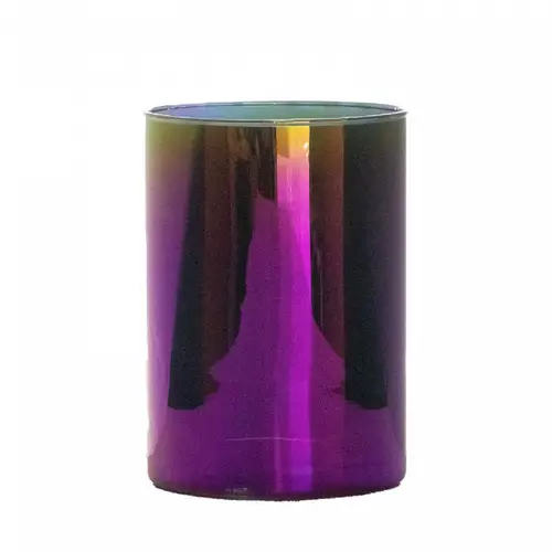 Glas Zylinder lila D14cm H21cm  