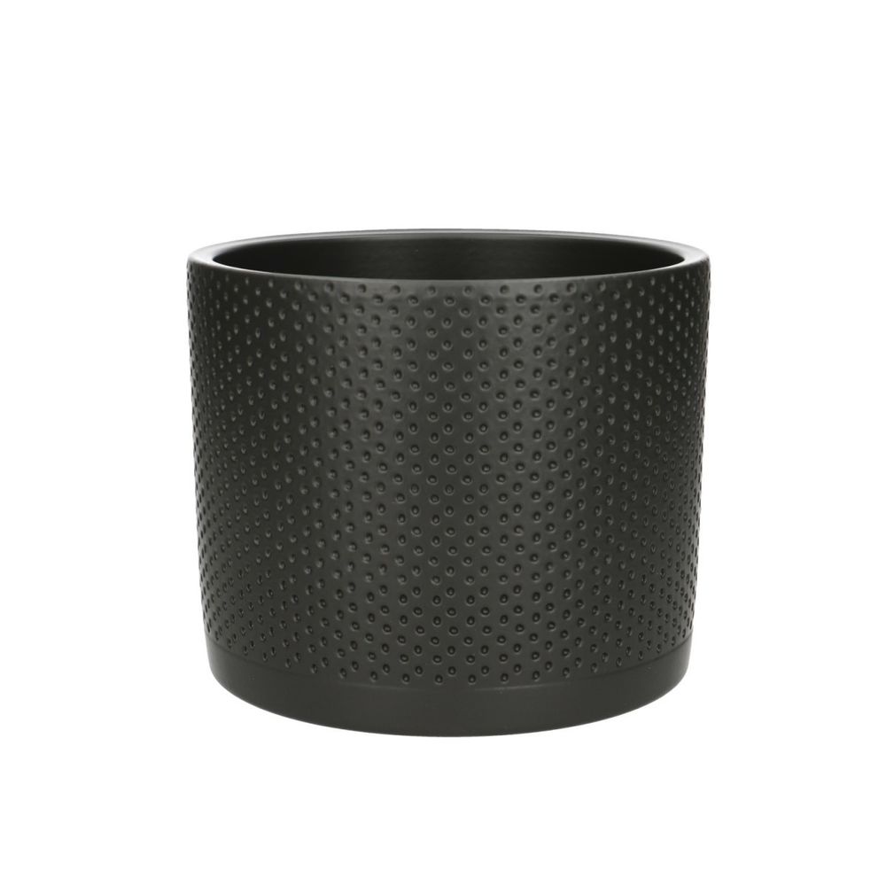 Keramik Übertopf Ewi anthrazit D15.5cm H13cm
